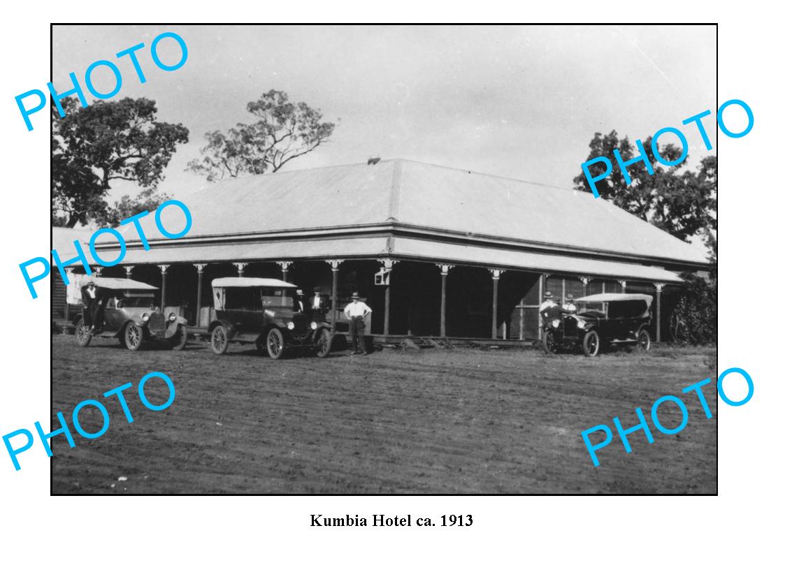 OLD LARGE PHOTO KUMBIA QLD HOTEL c1913