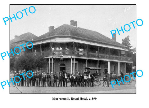 OLD LARGE PHOTO MURRURUNDI QLD ROYAL HOTEL c1890