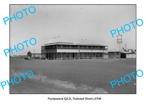 OLD LARGE PHOTO NORMANTON QLD, NATIONAL HOTEL c1940