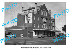 OLD LARGE PHOTO PADDINGTON NSW CAPTAIN COOK HOTEL c1950