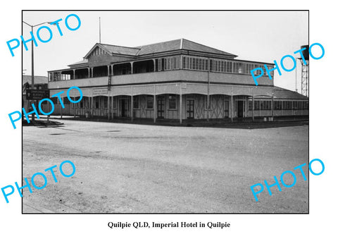 OLD LARGE PHOTO QUILPIE QLD, IMPERIAL HOTEL c1940