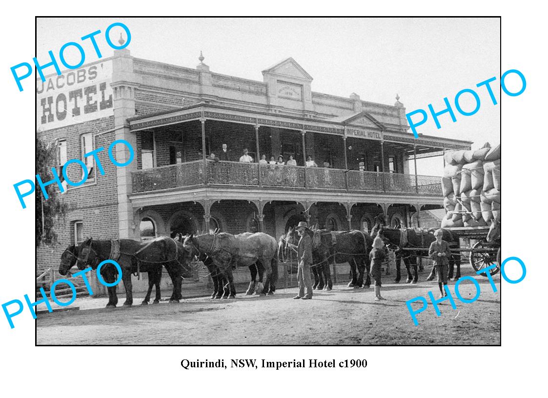 OLD LARGE PHOTO QUIRINDI NSW, IMPERIAL HOTEL c1900