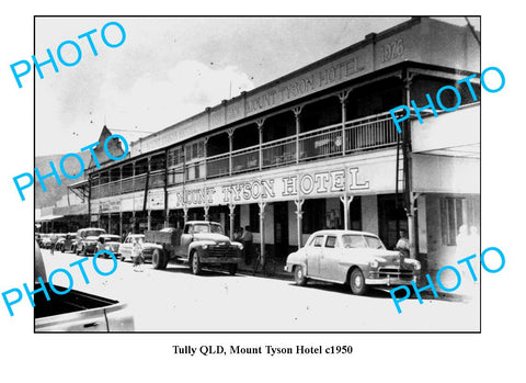 OLD LARGE PHOTO TULLY QLD, MOUNT TYSON HOTEL c1950