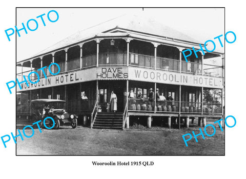 OLD LARGE PHOTO WOOROOLIN HOTEL c1915 QUEENSLAND