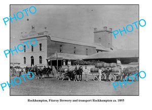 OLD LARGE PHOTO ROCKHAMPTON QLD FITZROY BREWERY c1895 1