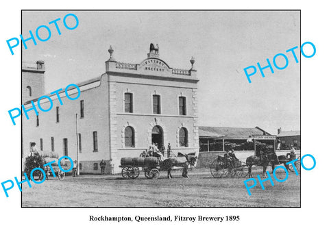 OLD LARGE PHOTO ROCKHAMPTON QLD FITZROY BREWERY c1895 2