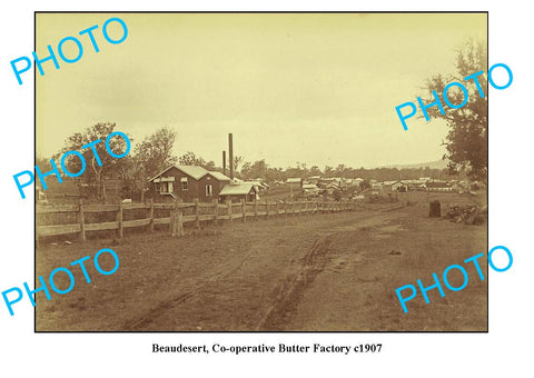 OLD LARGE PHOTO QLD, BEAUDESERT CO-OP BUTTER FACTORY c1907