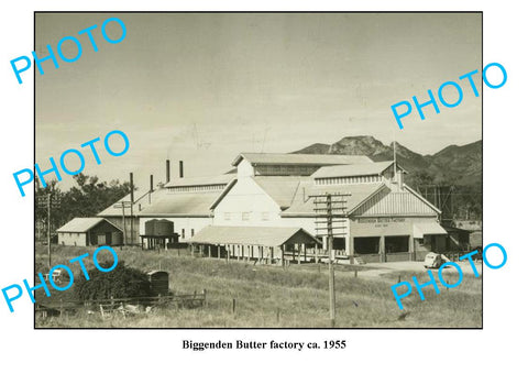 OLD LARGE PHOTO QLD, BIGGENDEN CO-OP BUTTER FACTORY c1955