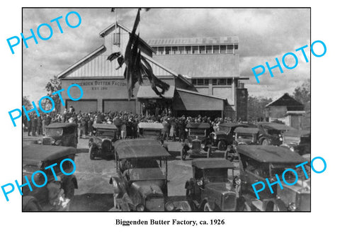 OLD LARGE PHOTO QLD, BIGGENDEN CO-OP BUTTER FACTORY c1926