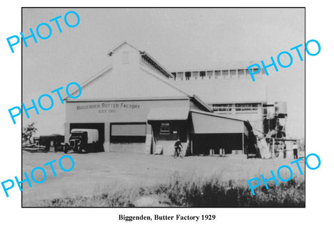 OLD LARGE PHOTO QLD, BIGGENDEN CO-OP BUTTER FACTORY c1929