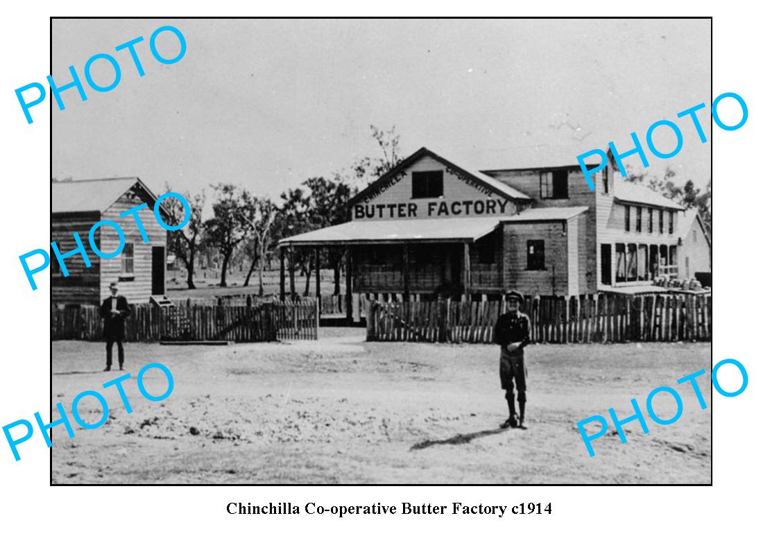 OLD LARGE PHOTO QLD, CHINCHILLA DAIRY CO-OP  BUTTER FACTORY c1914