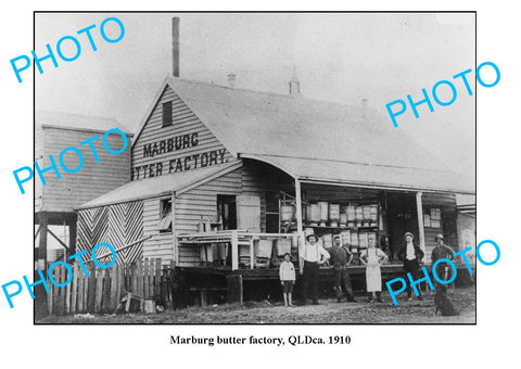 OLD LARGE PHOTO QLD, MARBURG DAIRY BUTTER FACTORY c1910