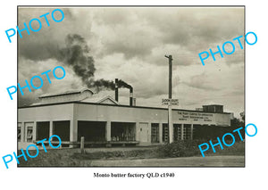 OLD LARGE PHOTO QLD, MONTO, PORT CURTIS DAIRY BUTTER FACTORY c1940