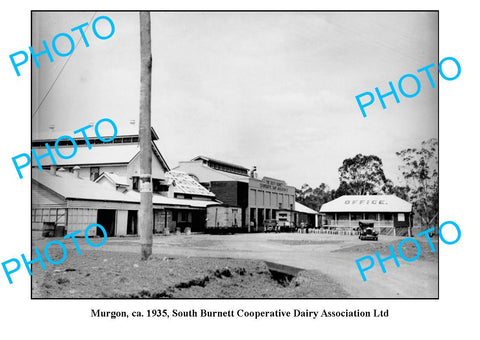 OLD LARGE PHOTO QLD, MURGON, SOUTH BURNETT DAIRY CO-OP BUTTER FACTORY c1935