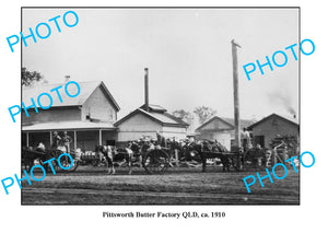 OLD LARGE PHOTO QLD, PITTSWORTH DAIRY BUTTER FACTORY c1910