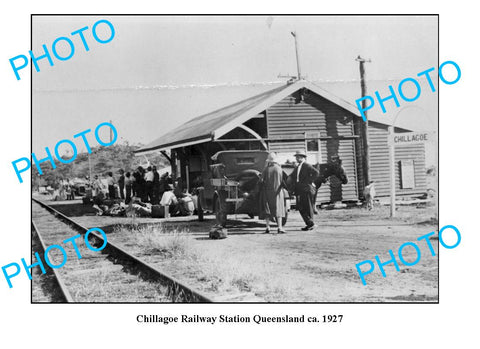 OLD LARGE PHOTO QLD, CHILLAGOE RAILWAY STATION c1927