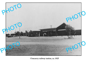 OLD LARGE PHOTO QLD, CLONCURRY RAILWAY STATION c1925