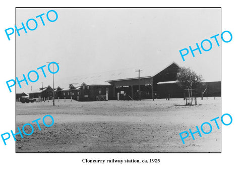 OLD LARGE PHOTO QLD, CLONCURRY RAILWAY STATION c1925