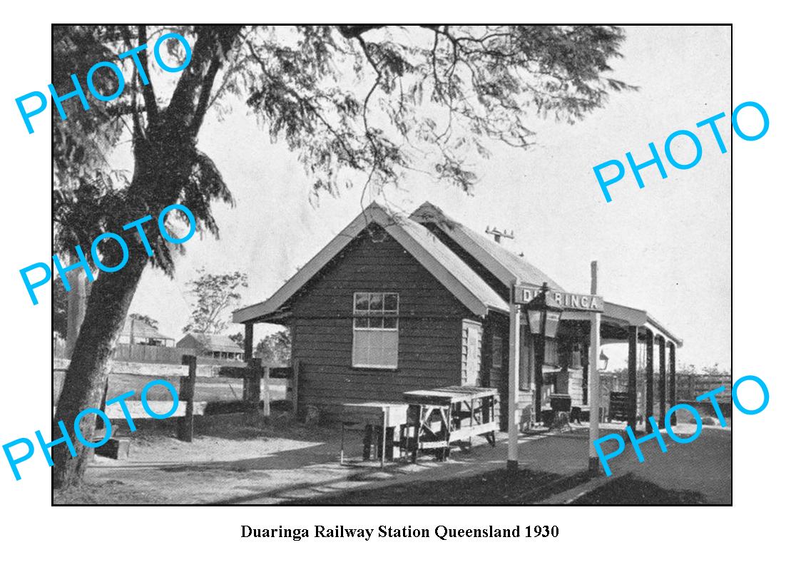 OLD LARGE PHOTO QLD, DUARINGA RAILWAY STATION c1930