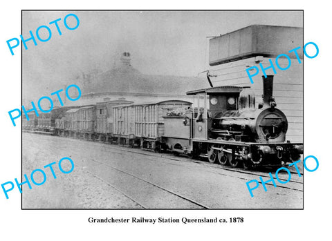 OLD LARGE PHOTO QLD, GRANDCHESTER RAILWAY STATION c1878