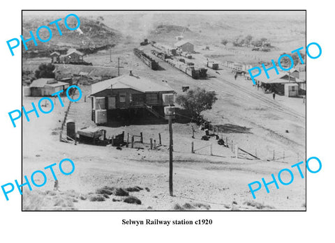 OLD LARGE PHOTO QUEENSLAND, SELWYN RAILWAY STATION c1920