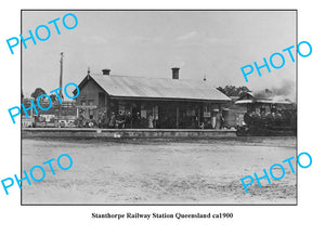 OLD LARGE PHOTO QUEENSLAND, STANTHORPE RAILWAY STATION c1900