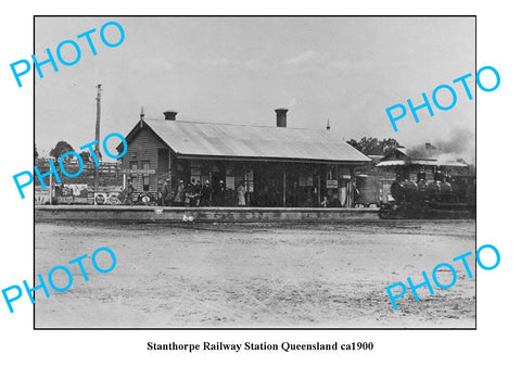 OLD LARGE PHOTO QUEENSLAND, STANTHORPE RAILWAY STATION c1900