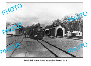 OLD LARGE PHOTO QUEENSLAND, TUMOULIN RAILWAY STATION c1911