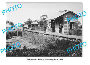 OLD LARGE PHOTO QUEENSLAND, WALLUMBILLA RAILWAY STATION c1900