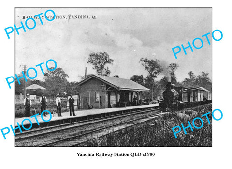 OLD LARGE PHOTO QUEENSLAND, YANDINA RAILWAY STATION c1900