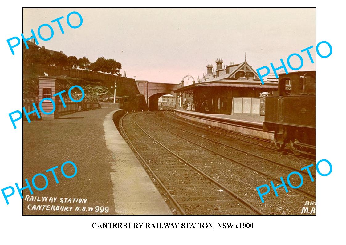 OLD LARGE PHOTO CANTERBURY RAILWAY STATION c1900 SYDNEY NSW