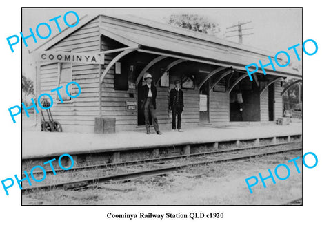 OLD LARGE PHOTO COOMINYA RAILWAY STATION c1920 QLD