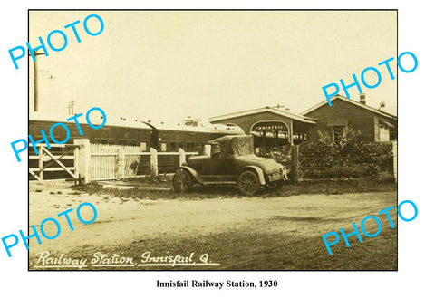 OLD LARGE PHOTO INNISFAIL RAILWAY STATION c1930 QLD.