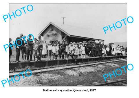 OLD LARGE PHOTO KALBAR RAILWAY STATION c1917 QLD.