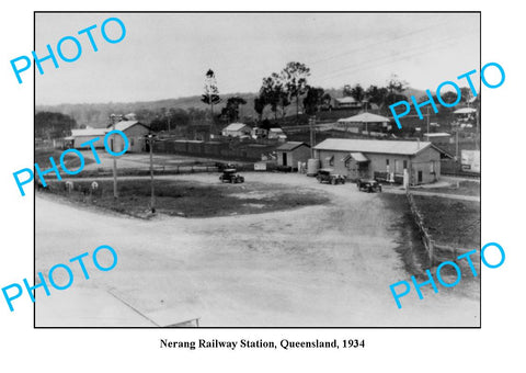 OLD LARGE PHOTO NERANG RAILWAY STATION c1934 QLD.