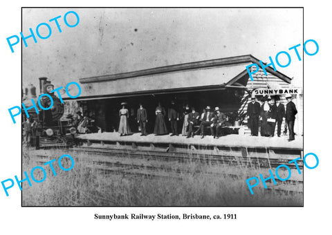 OLD LARGE PHOTO SUNNYBANK RAILWAY STATION c1911 BRISBANE QLD