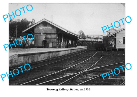 OLD LARGE PHOTO TOOWONG RAILWAY STATION c1910 QLD