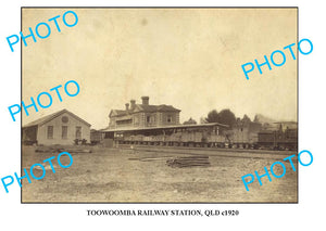 OLD LARGE PHOTO TOOWOOMBA RAILWAY STATION c1920 QLD