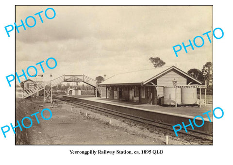 OLD LARGE PHOTO YEERONGPILLY RAILWAY STATION c1895 QLD.