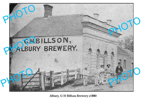 OLD LARGE PHOTO OF ALBURY NSW, G H BILLSON BREWERY c1880