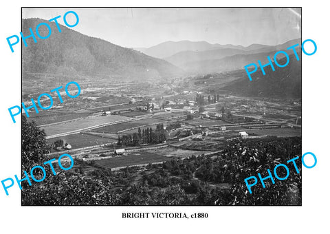 OLD LARGE PHOTO OF BRIGHT VICTORIA, PANORAMIC VIEW c1880