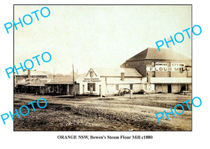 OLD LARGE PHOTO OF ORANGE NSW, BOWENS FLOUR MILL c1880