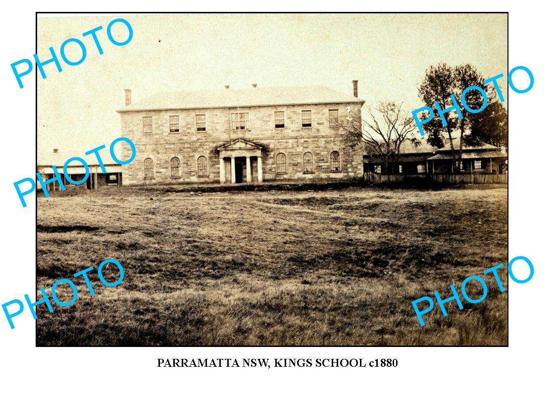 OLD LARGE PHOTO OF SYDNEY NSW, PARRAMATTA KINGS SCHOOL c1880