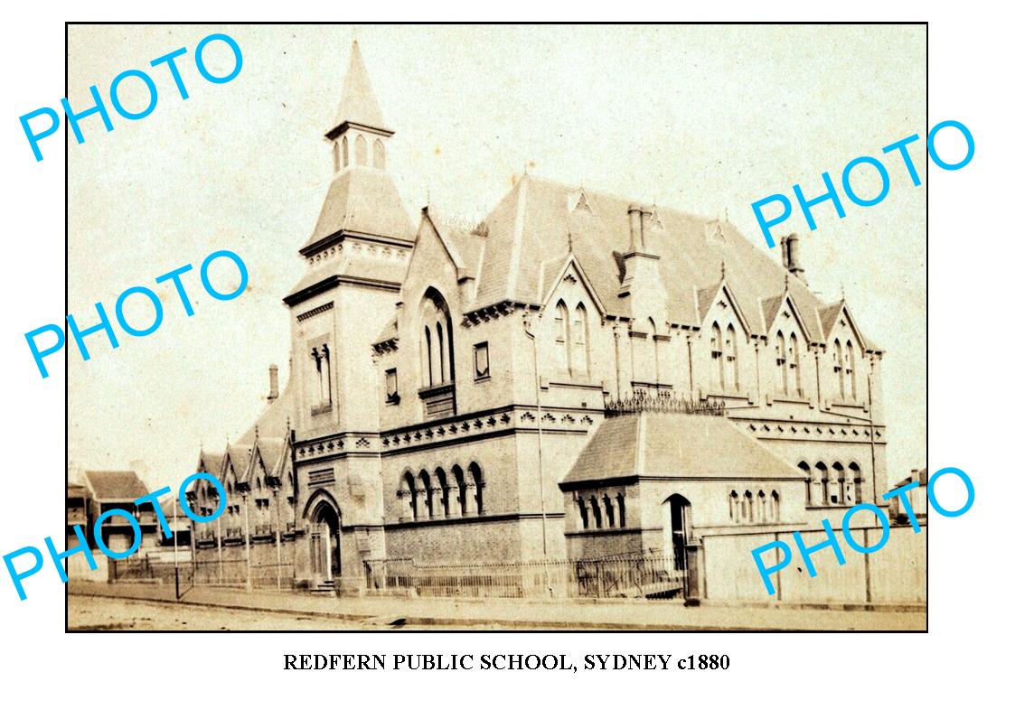 OLD LARGE PHOTO OF SYDNEY NSW, REDFERN PUBLIC SCHOOL c1880