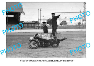 OLD LARGE PHOTO OF SYDNEY POLICE CARNIVAL, HARLEY DAVIDSON MOTORCYCLE c1935 4