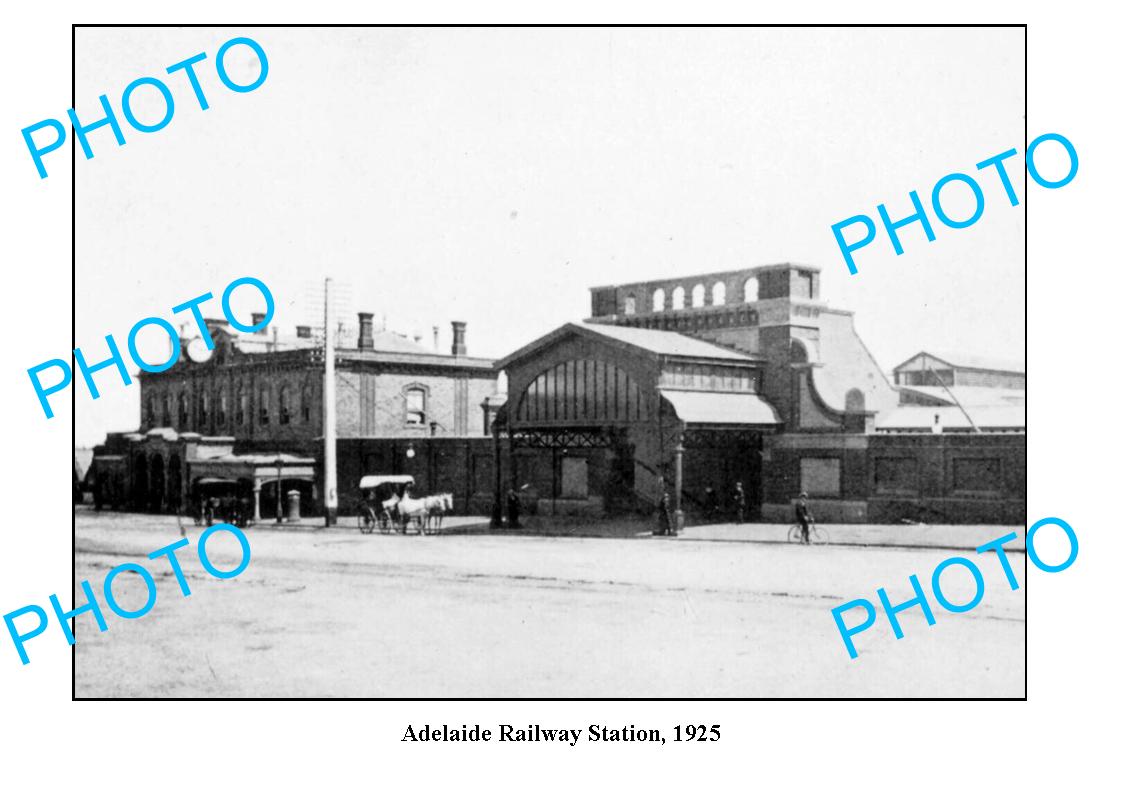 OLD LARGE PHOTO, OLD ADELAIDE RAILWAY STATION c1925