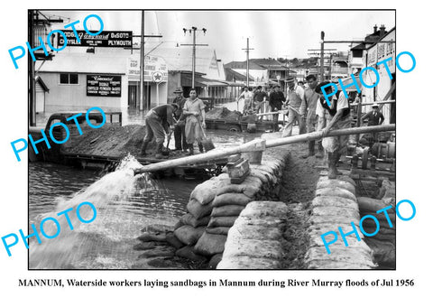 OLD LARGE PHOTO, THE MANNUM 1956 MURRAY RIVER FLOODS, SOUTH AUSTRALIA