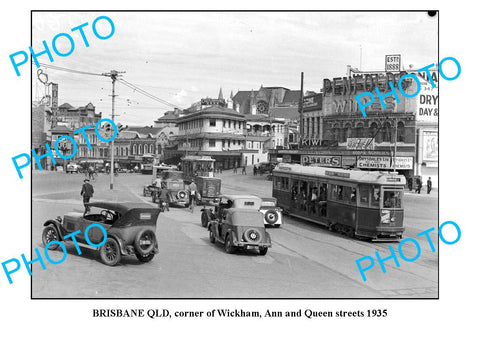 OLD LARGE PHOTO, BRISBANE QLD, Crn ANN & QUEEN STREETS 1935