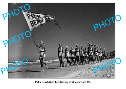 OLD LARGE PHOTO, PALM BEACH SURF LIFE SAVING CLUB CARNIVAL 1952, QLD