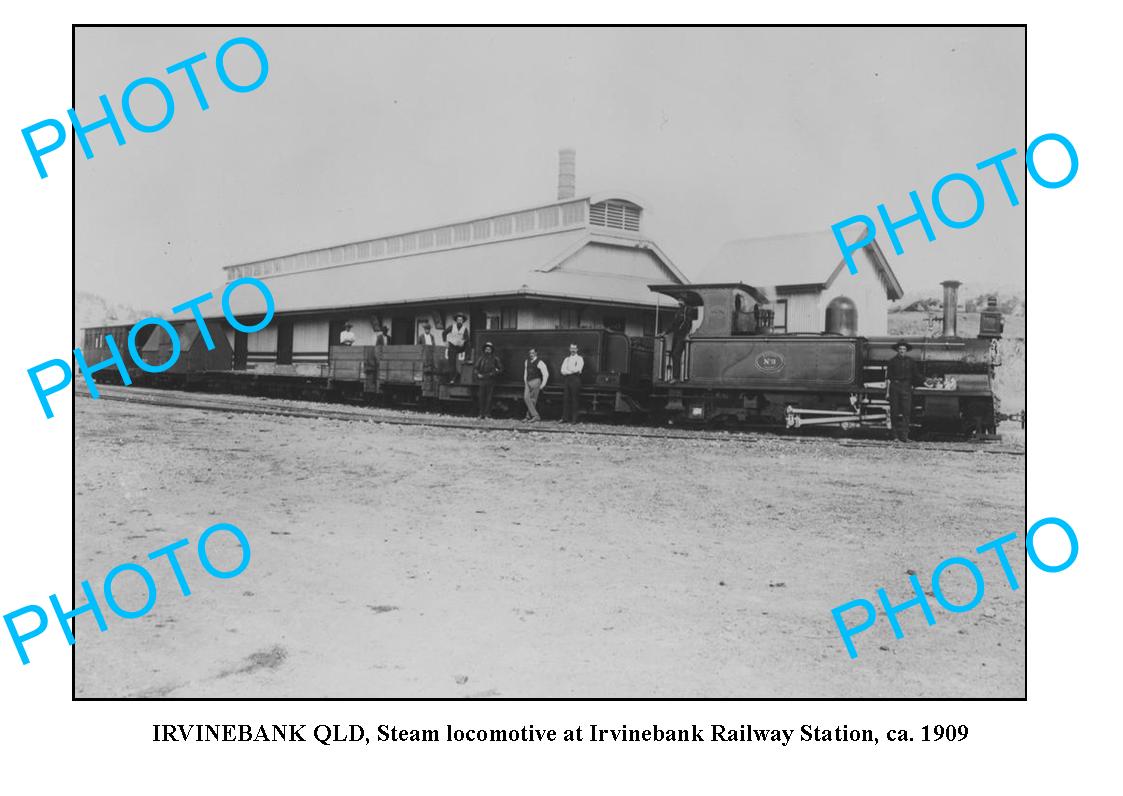 OLD LARGE PHOTO, IRVINEBANK RAILWAY STATION QUEENSLAND c1909